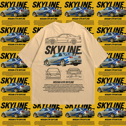 CAMISETA OVERZISE NISSAN SKYLINE