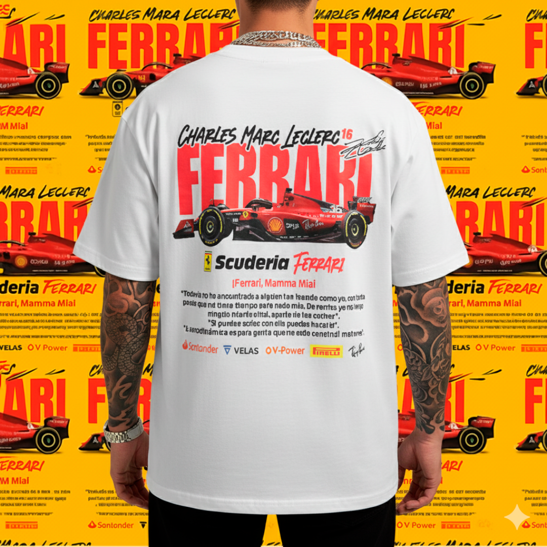 🏎️🔥 Camisa Ferrari - Leclerc Edition 🔥🏎️