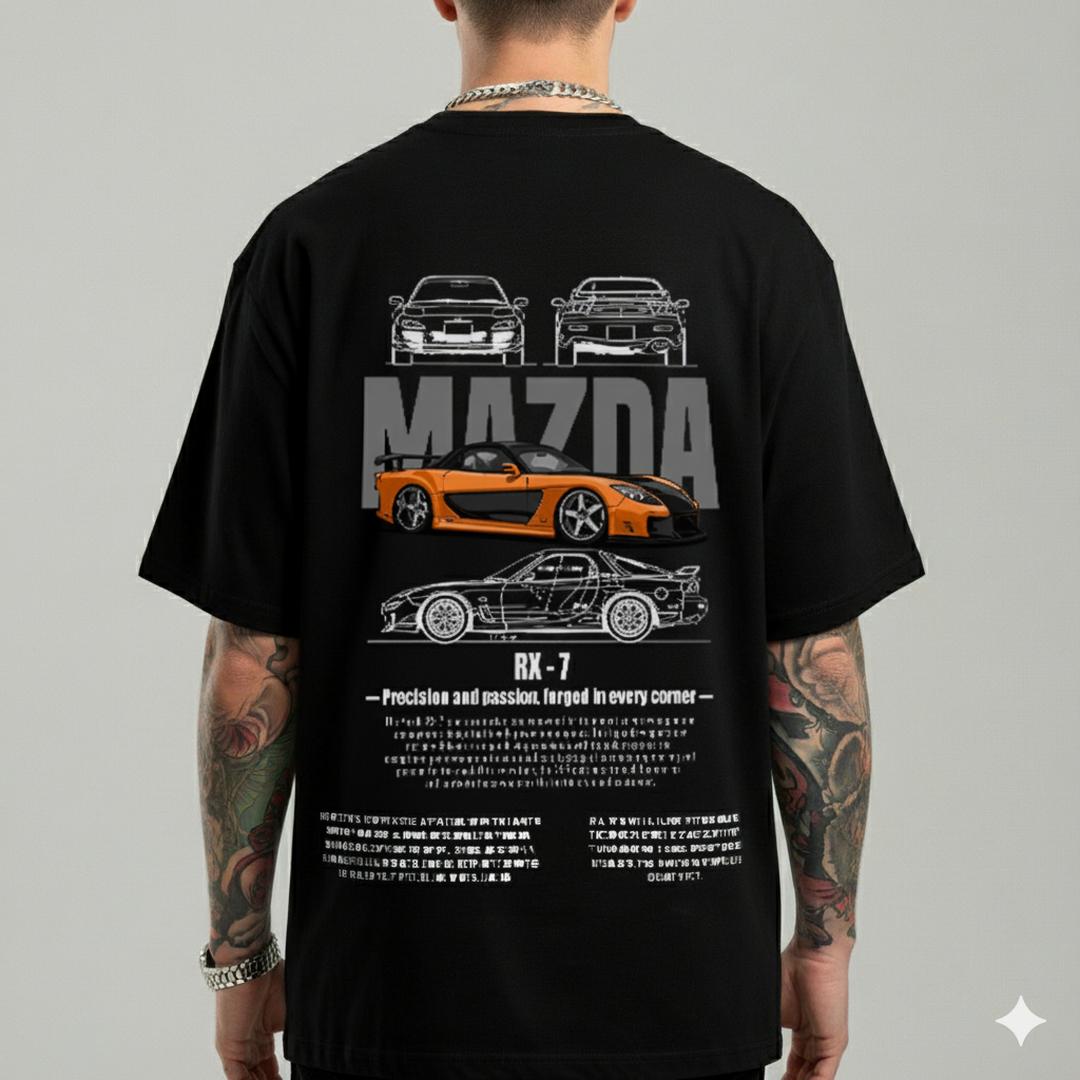 CAMISETA OVERSIZE MAZDA RX-7 PREMIUM – Pasión JDM en tu outfit ⚡