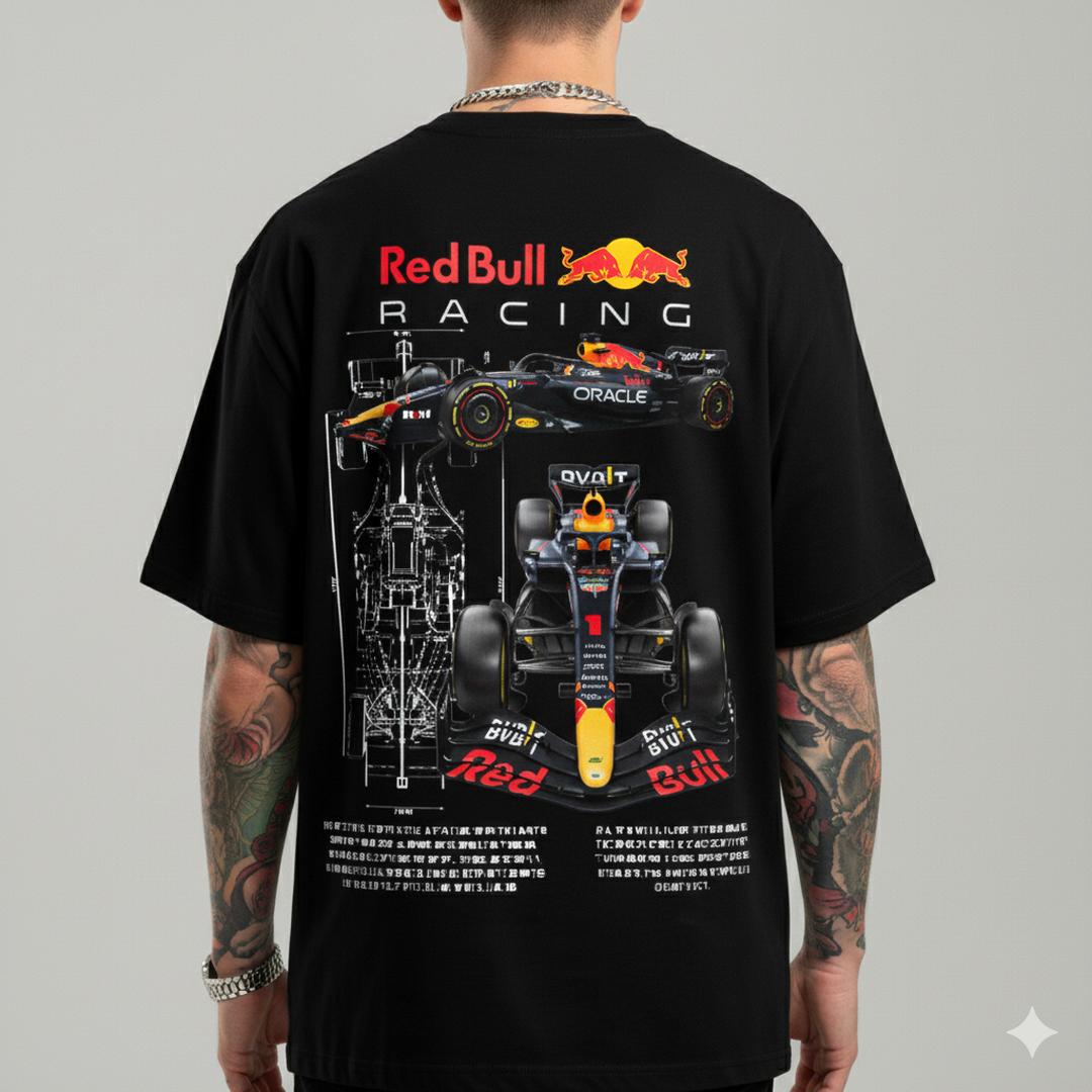 Camiseta Overzise Red Bull Racing F1: Camiseta Premium de Alto Desempeño 🔧🔥